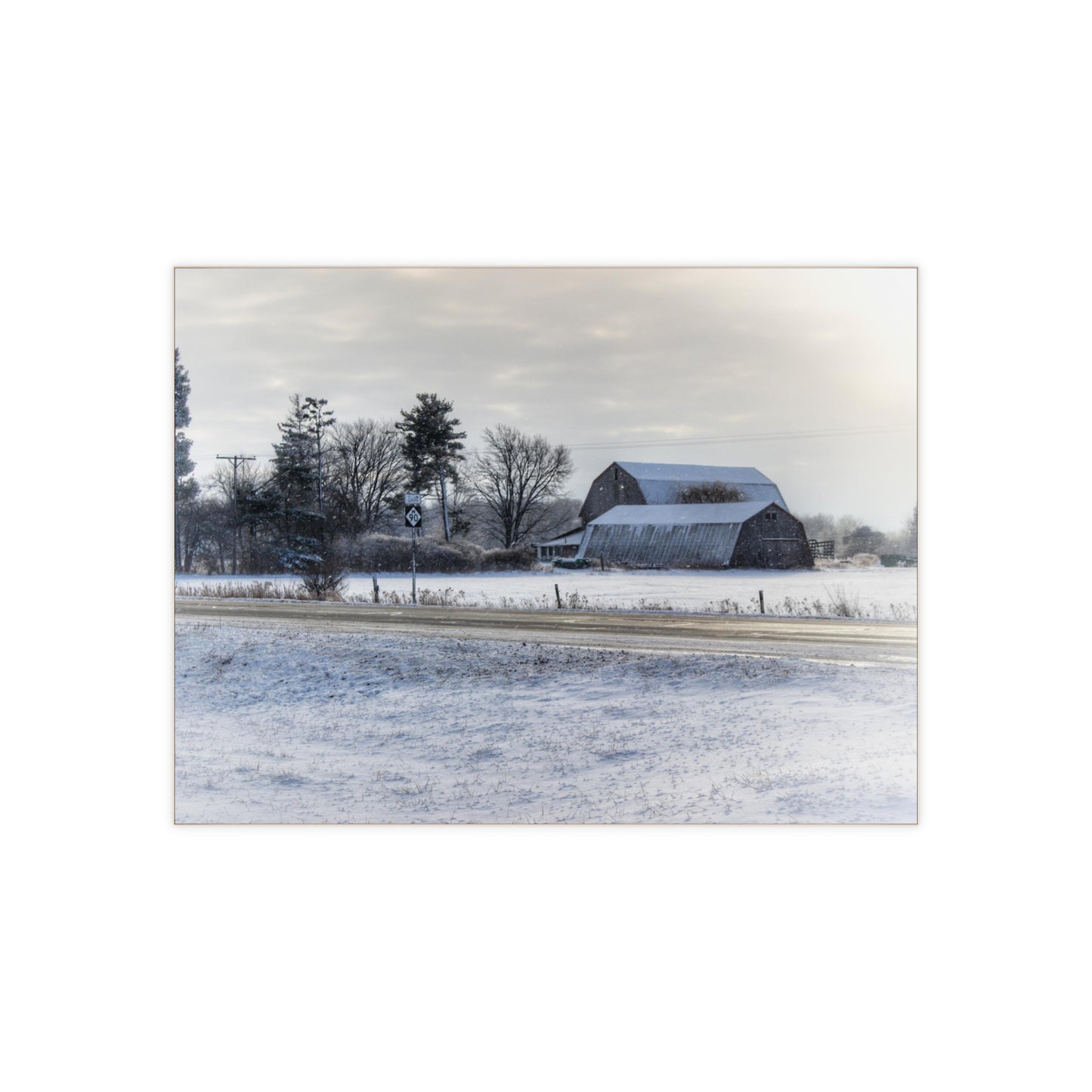 U R There Photography Otter Lake Road Greys Rustic Farmhouse Decorative Ceramic Tile