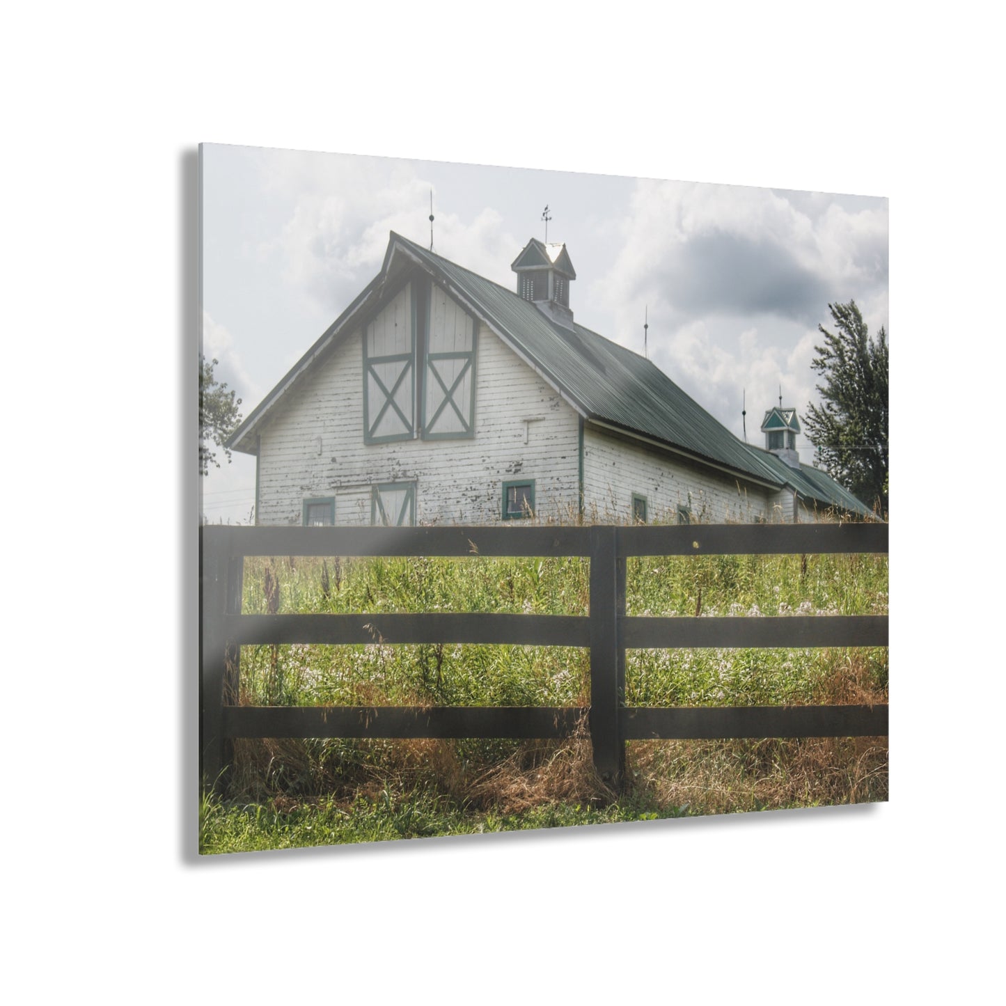 U R There Photography Sutton Road White Rustic Farmhouse Acrylic Wall Print