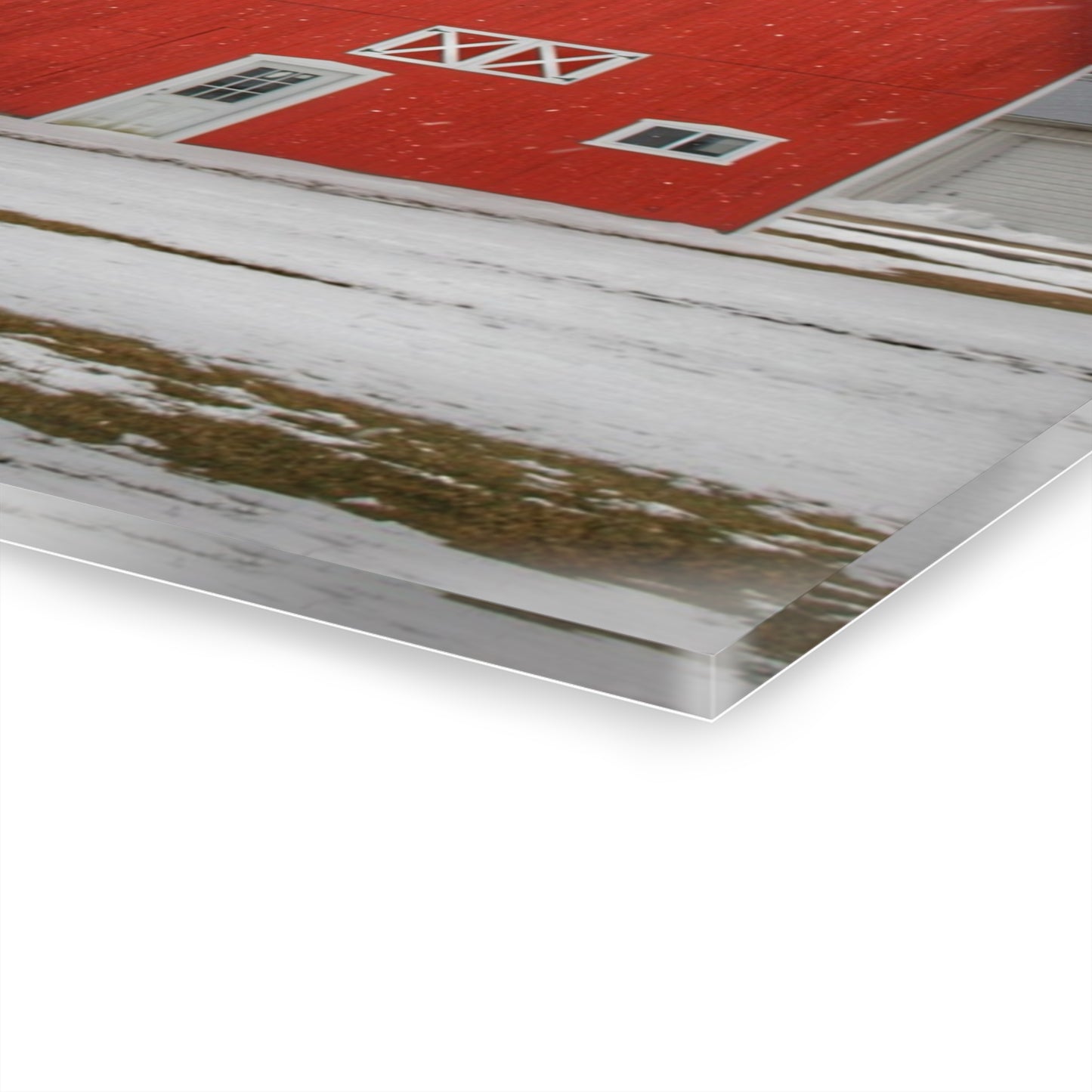 U R There Photography Hollow Corners Red Tree Silo I Rustic Farmhouse Acrylic Wall Print