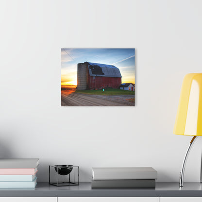 U R There Photography Haines Road Red at Sunrise Rustic Farmhouse Acrylic Wall Print