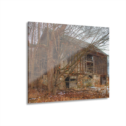 U R There Photography Norway Lake Hidden Grey II Rustic Farmhouse Acrylic Wall Print