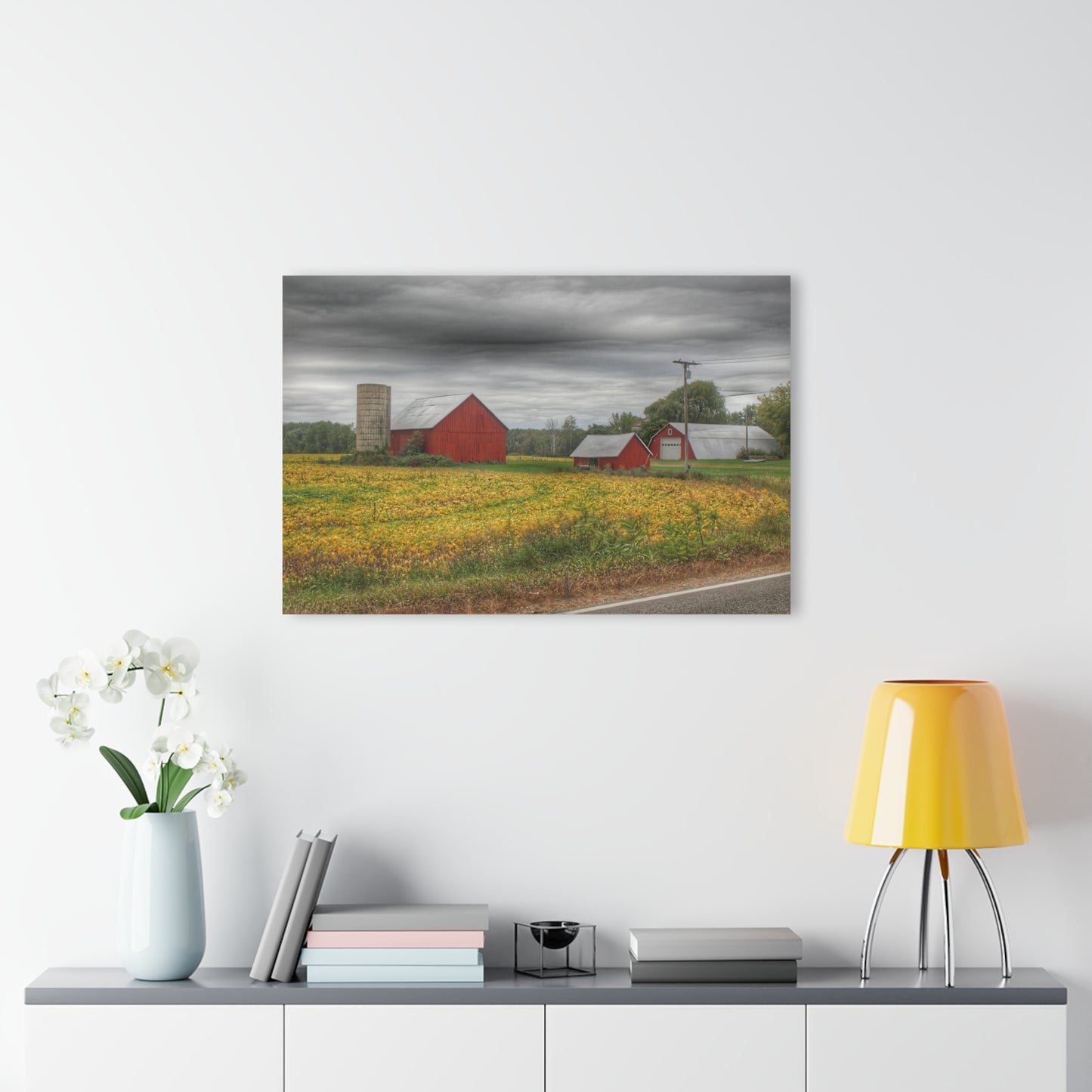 U R There Photography Kingston Road Trio III Rustic Farmhouse Acrylic Wall Print