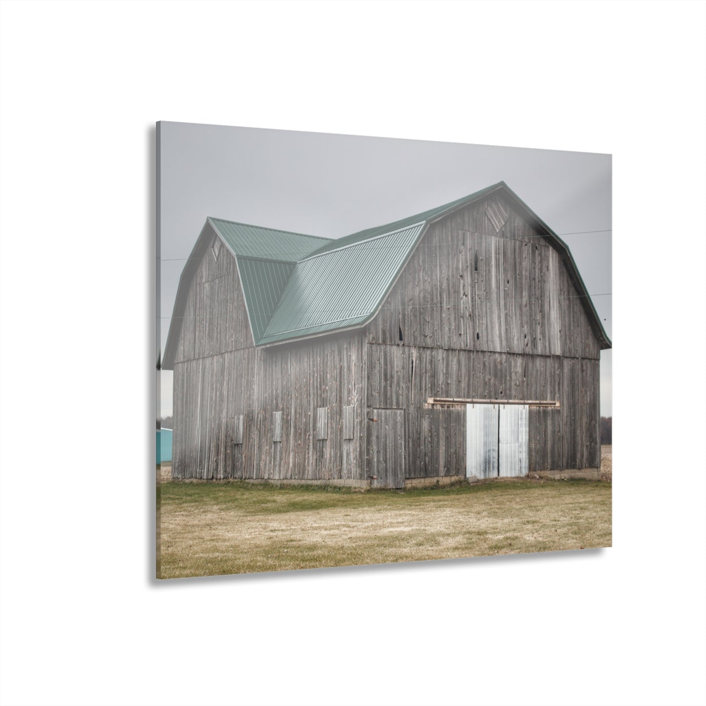 U R There Photography Loomis Road Grey Rustic Farmhouse Acrylic Wall Print