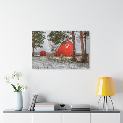 U R There Photography McKail Road Quilted Red Rustic Farmhouse Acrylic Wall Print