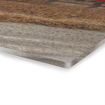 U R There Photography January Reds Rustic Farmhouse Acrylic Wall Print