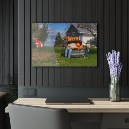 U R There Photography Lippincott Pumpkins Rustic Farmhouse Acrylic Wall Print