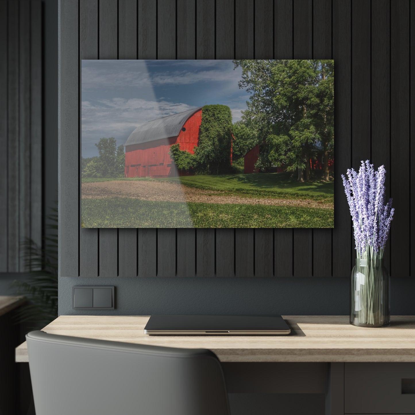 U R There Photography Catlin Road Red I Rustic Farmhouse Acrylic Wall Print