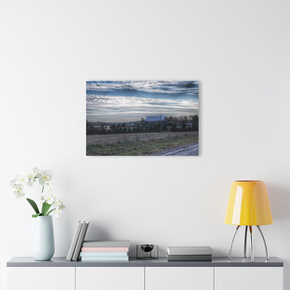 U R There Photography Burnside Road Grey Blues Rustic Farmhouse Acrylic Wall Print