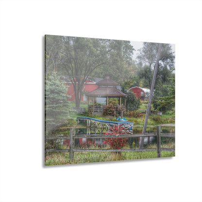 U R There Photography Columbiaville Gazebo Rustic Farmhouse Acrylic Wall Print