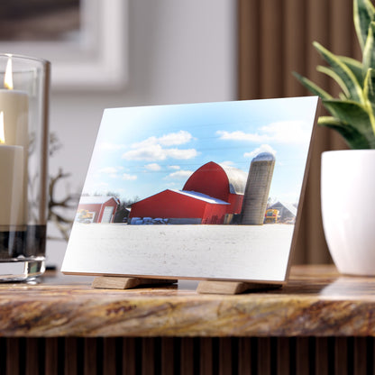 U R There Photography Barnes Road Reds Rustic Farmhouse Decorative Ceramic Tile