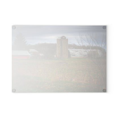 U R There Photography Fostoria Road Quonset Rustic Farmhouse Tempered-Glass Cutting Board