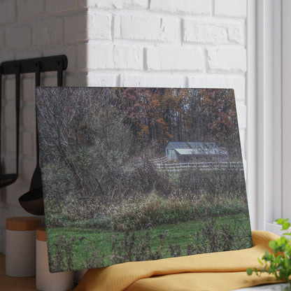 U R There Photography Shifman Road Stable Rustic Farmhouse Tempered-Glass Cutting Board
