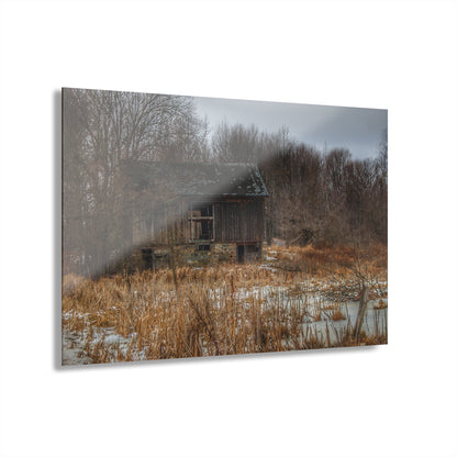 U R There Photography Norway Lake Hidden Grey I Rustic Farmhouse Acrylic Wall Print