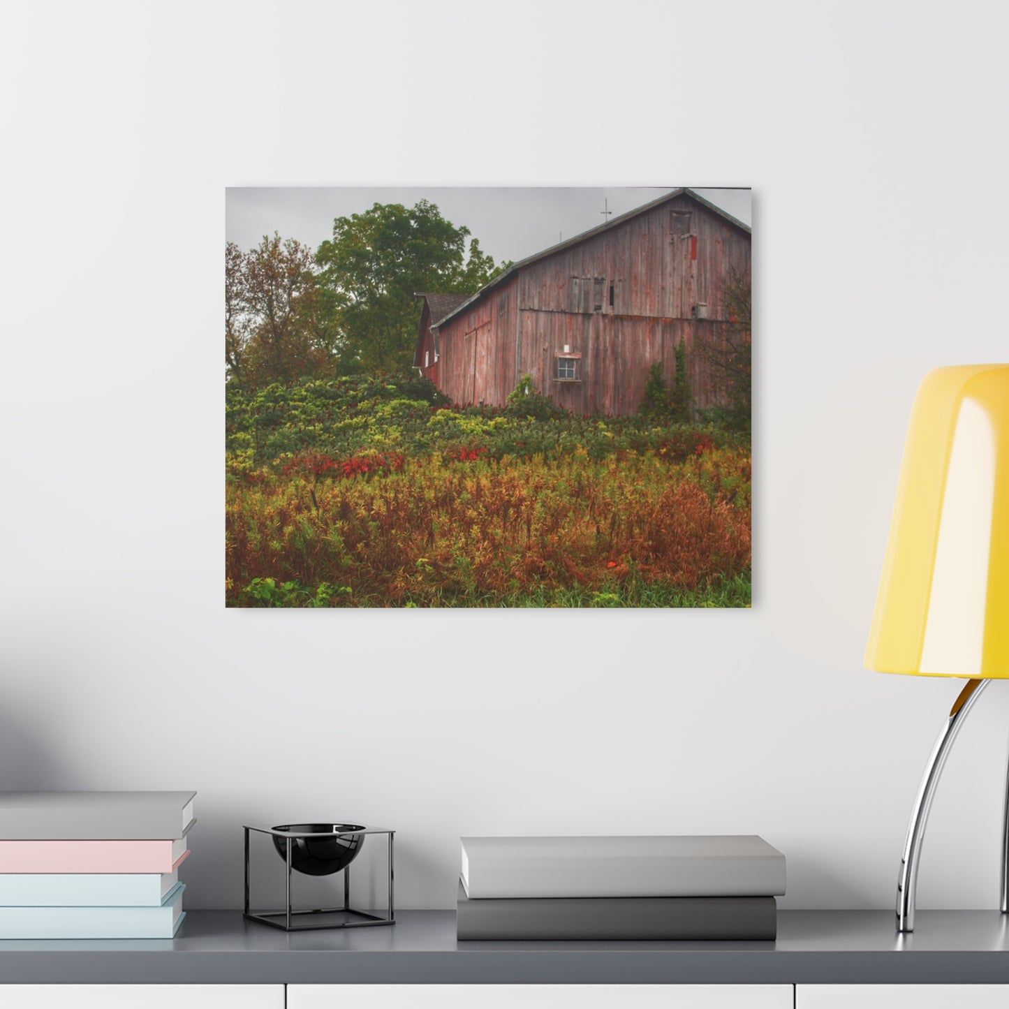 U R There Photography Washburn Roadside Reds Rustic Farmhouse Acrylic Wall Print
