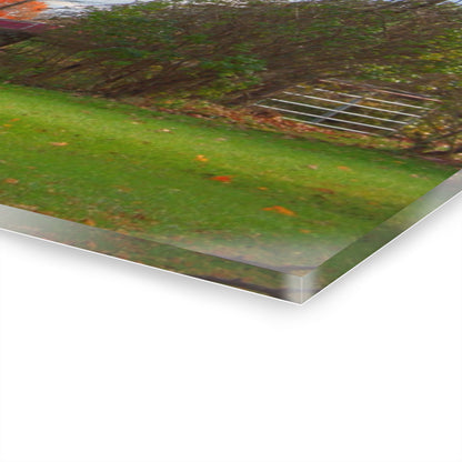 U R There Photography Millis Road Hidden Red Rustic Farmhouse Acrylic Wall Print