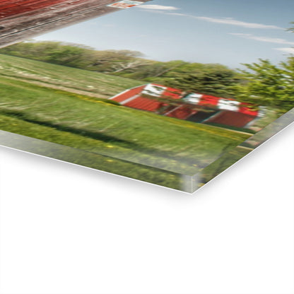 U R There Photography Hollenbeck Road Red III Rustic Farmhouse Acrylic Wall Print