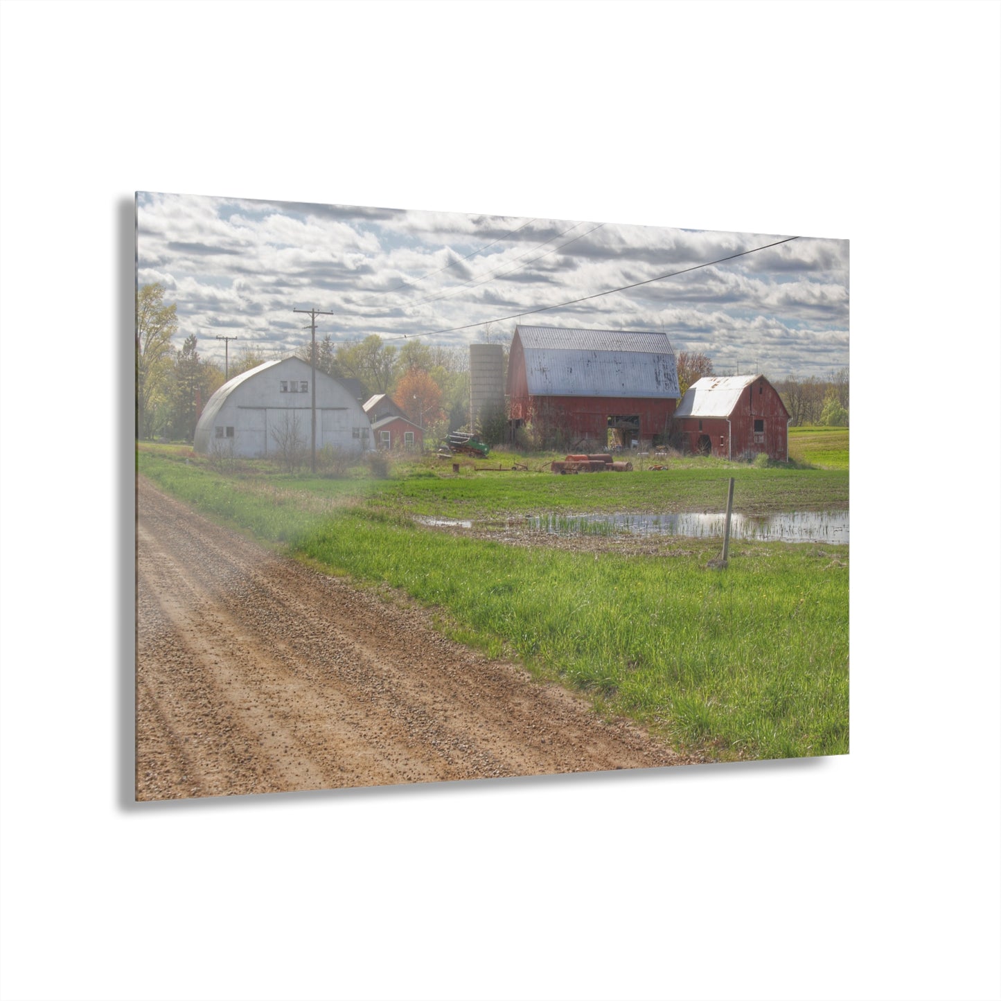 U R There Photography McDowell Road Reds II Rustic Farmhouse Acrylic Wall Print