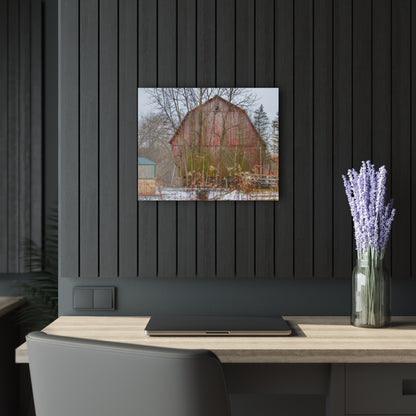 U R There Photography LeValley Road Red Rustic Farmhouse Acrylic Wall Print