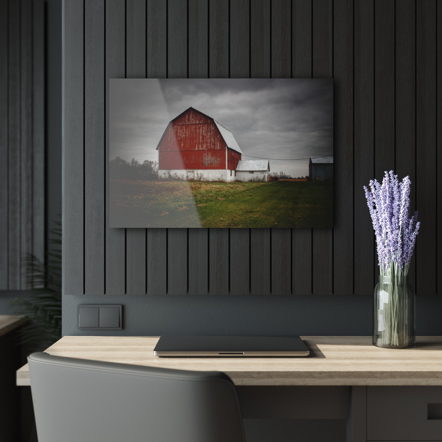 U R There Photography Mills Road Red II Rustic Farmhouse Acrylic Wall Print