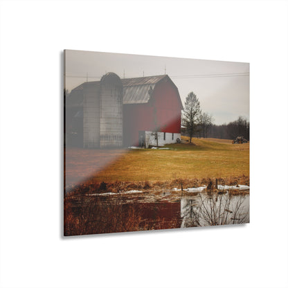 U R There Photography Havens Road Red Rustic Farmhouse Acrylic Wall Print