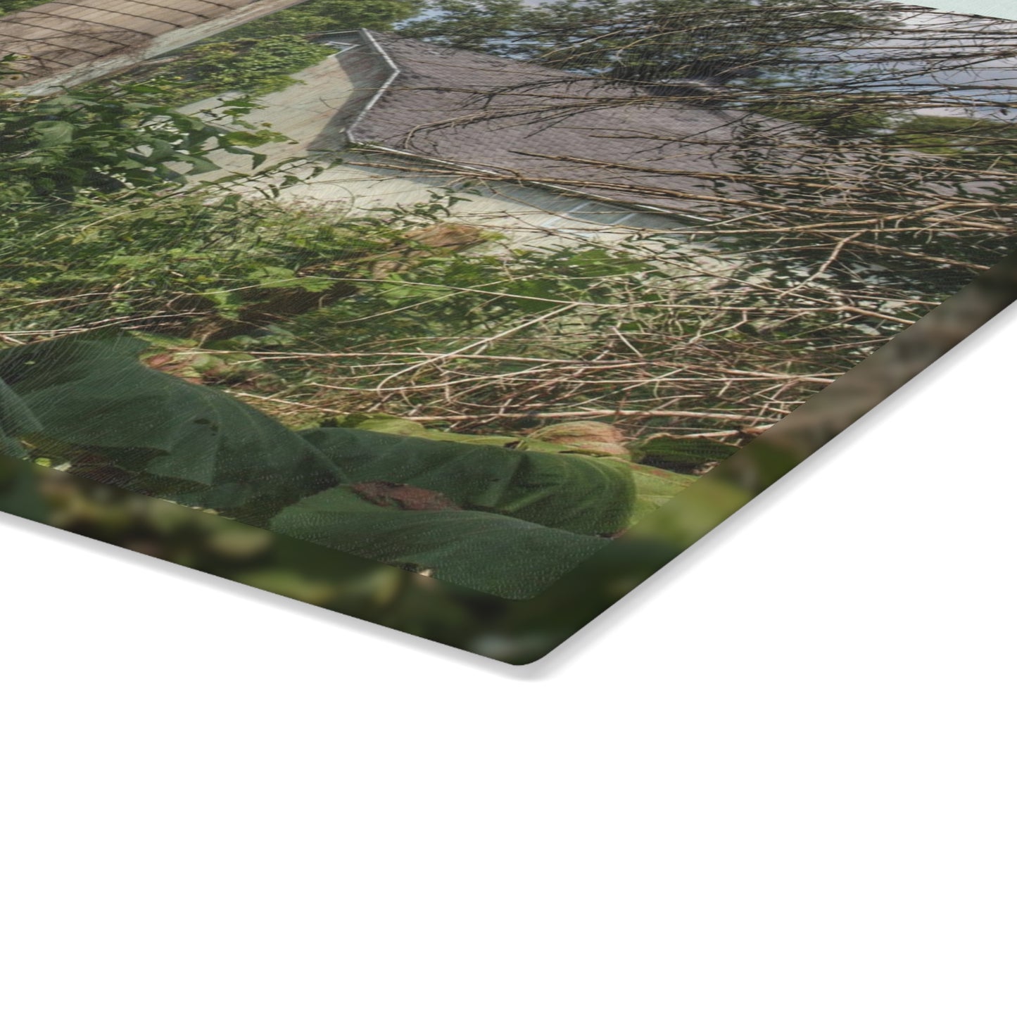 U R There Photography Clark Road Hidden Rustic Farmhouse Tempered-Glass Cutting Board