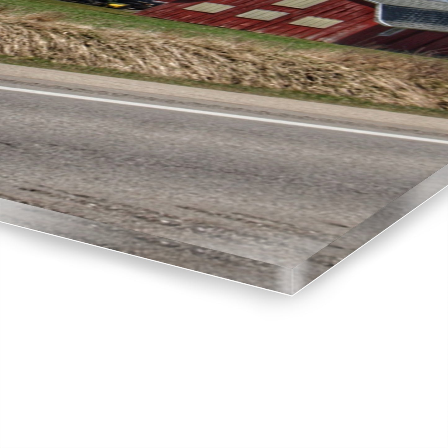 U R There Photography M-15 Quilted Red Rustic Farmhouse Acrylic Wall Print