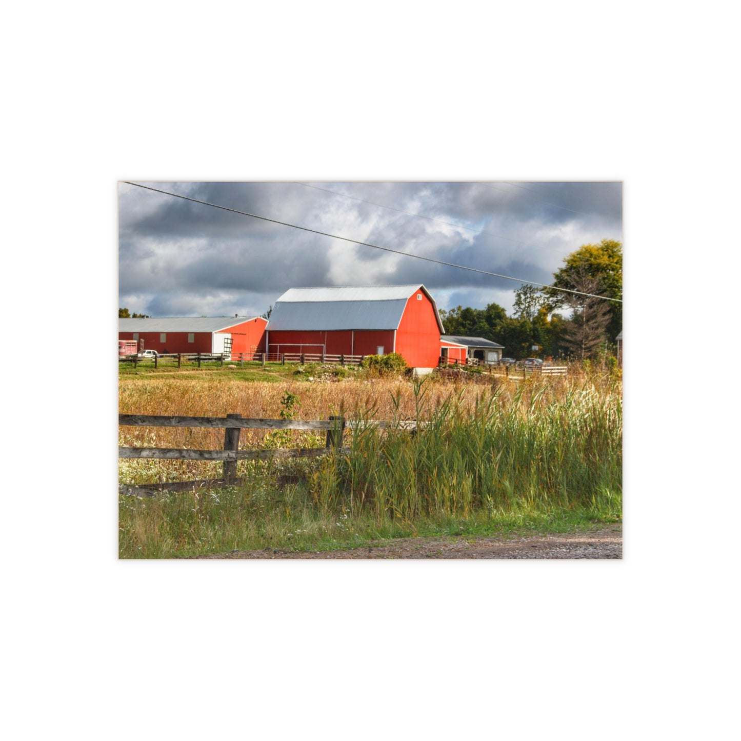 U R There Photography Beyond the Fence on Richfield Road Rustic Farmhouse Decorative Ceramic Tile