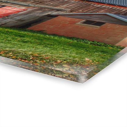 U R There Photography East Leonard Road Red Rustic Farmhouse Acrylic Wall Print