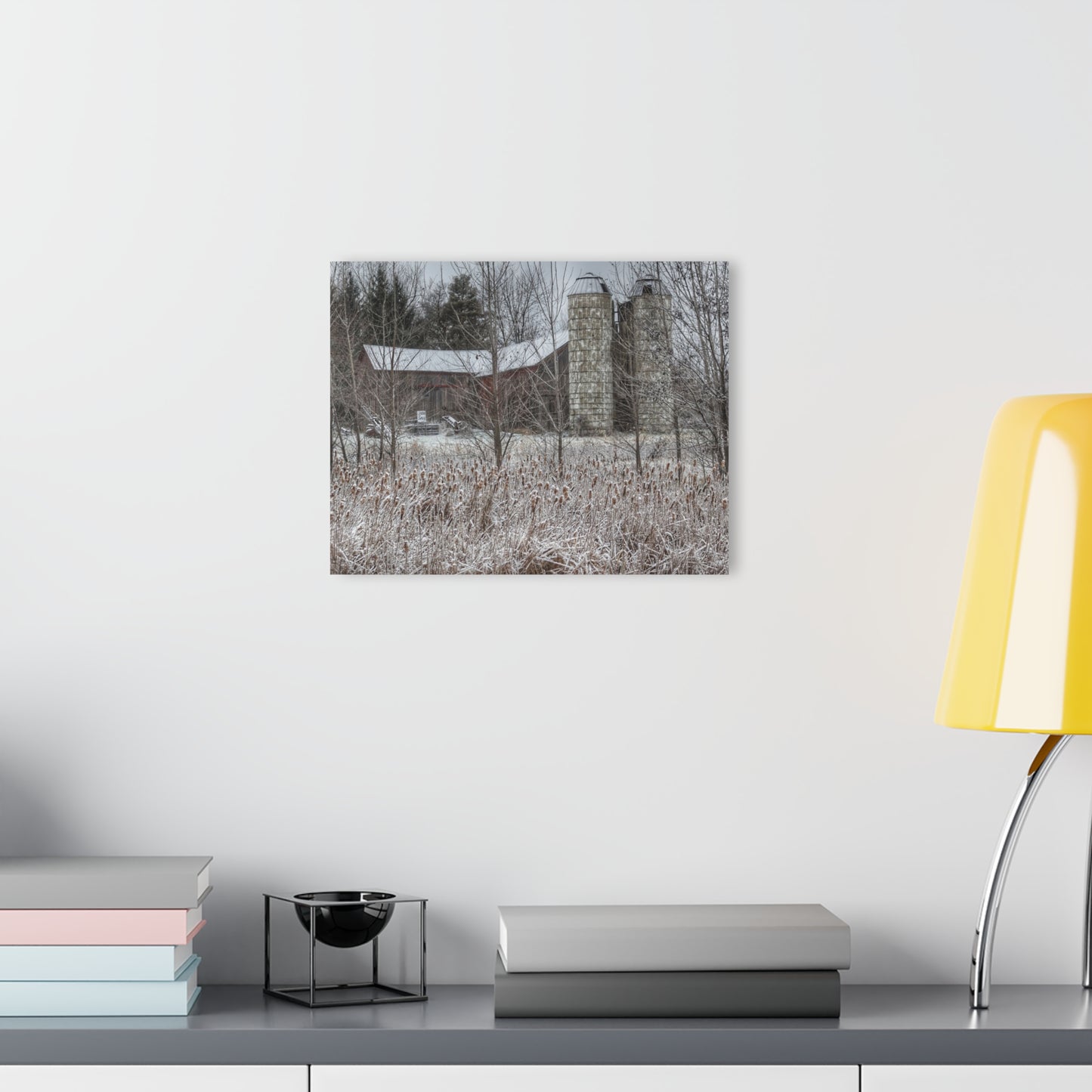 U R There Photography Washburn Road Hidden Red Rustic Farmhouse Acrylic Wall Print