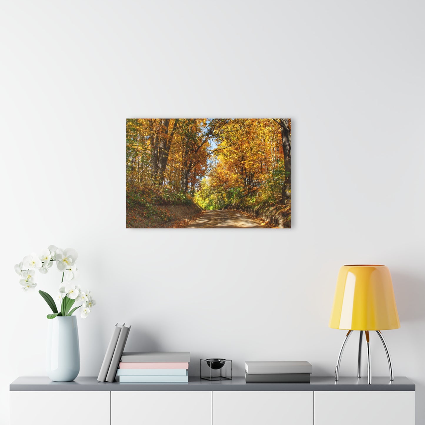 U R There Photography Harson Road in Fall I Rustic Farmhouse Acrylic Wall Print