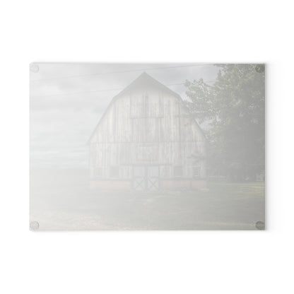 Barn Boutique Rustic Tempered-Glass Cutting Board| Bristol Road White I