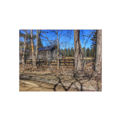 U R There Photography Brewer Road Grey Rustic Farmhouse Decorative Ceramic Tile