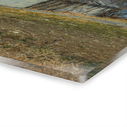 U R There Photography Indian Trail Block Barn at the Bend Rustic Farmhouse Acrylic Wall Print