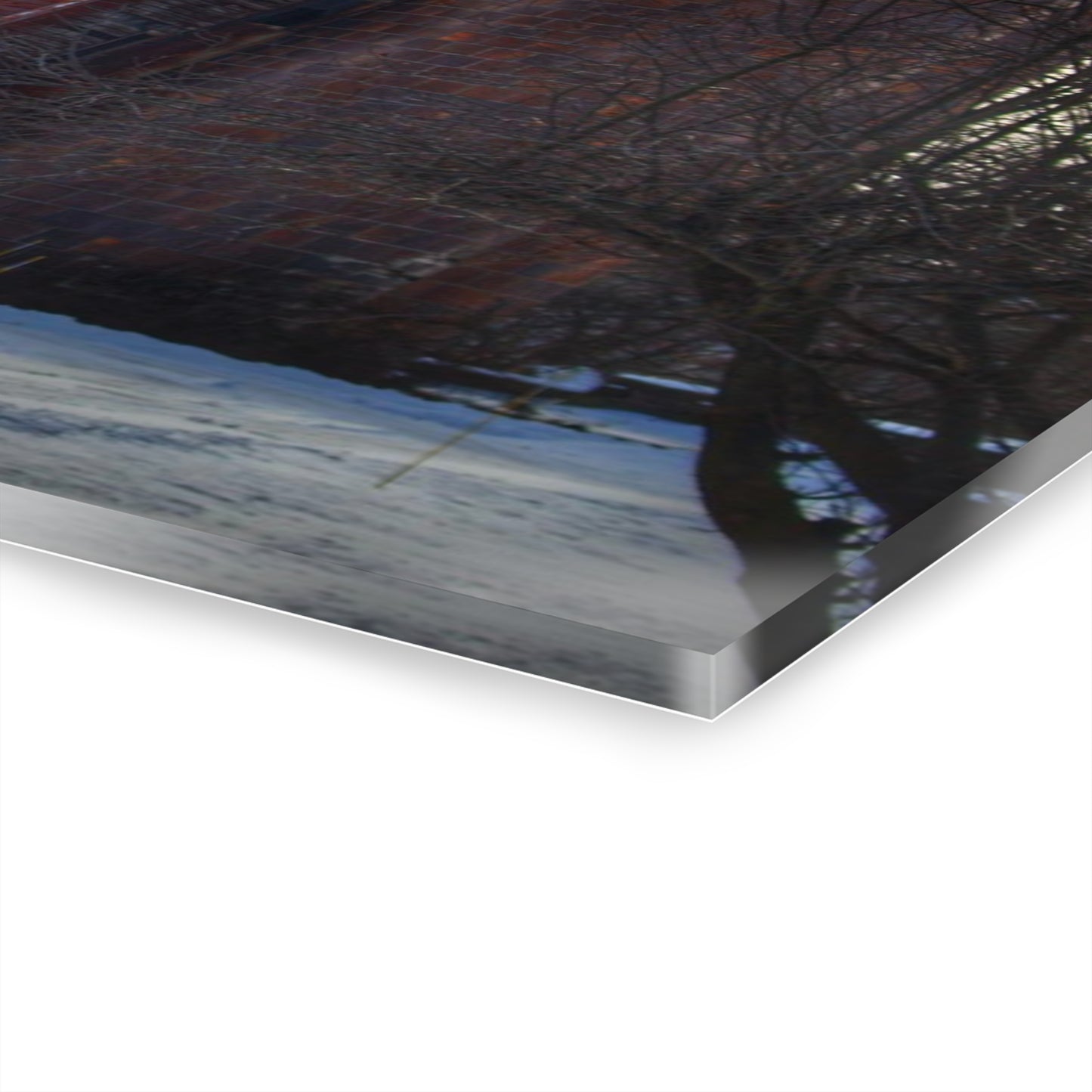 U R There Photography Ebeling Road Red Rustic Farmhouse Acrylic Wall Print