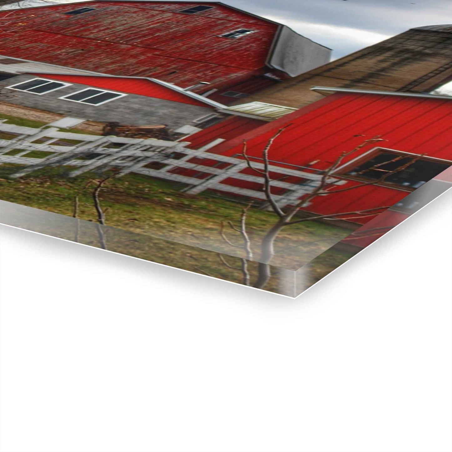 U R There Photography Peck Red Rustic Farmhouse Acrylic Wall Print