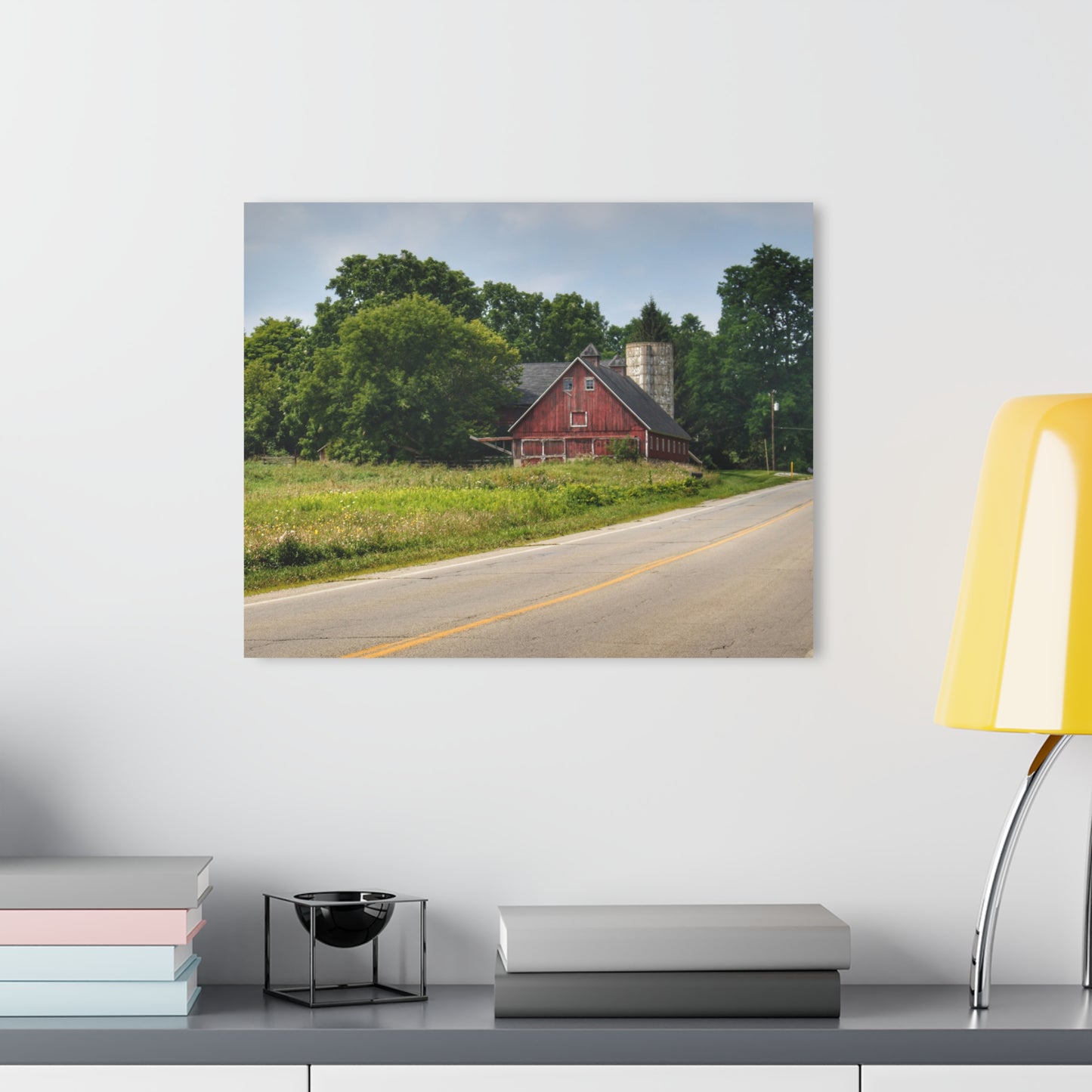 U R There Photography Metamora Red II Rustic Farmhouse Acrylic Wall Print