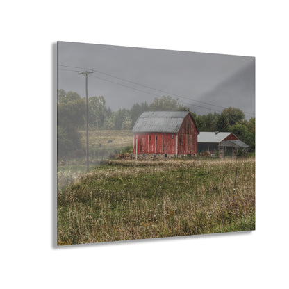 U R There Photography North Lake Road Red I Rustic Farmhouse Acrylic Wall Print