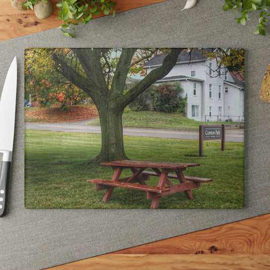 U R There Photography Picnic in the Park Rustic Farmhouse Tempered-Glass Cutting Board