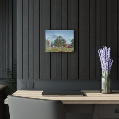 U R There Photography Croswell Wagner Road Red Rustic Farmhouse Acrylic Wall Print