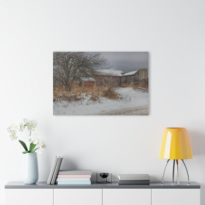 U R There Photography Midwinter Red Rustic Farmhouse Acrylic Wall Print