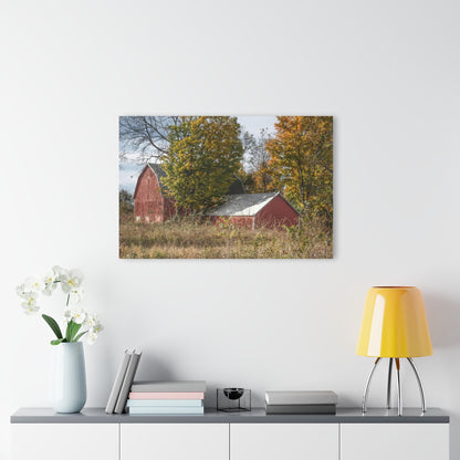 U R There Photography Bowers Road Red I Rustic Farmhouse Acrylic Wall Print