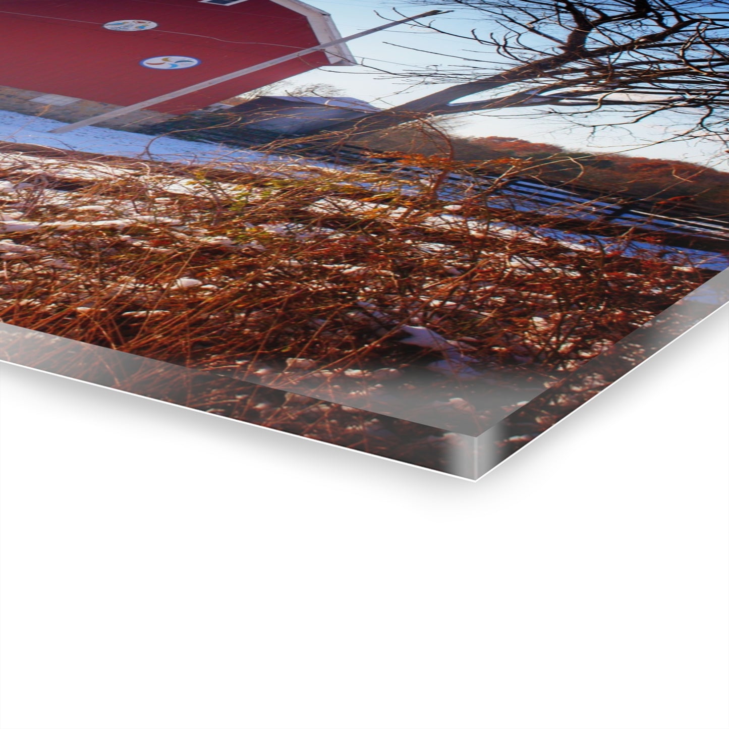 U R There Photography Groveland Red Rustic Farmhouse Acrylic Wall Print