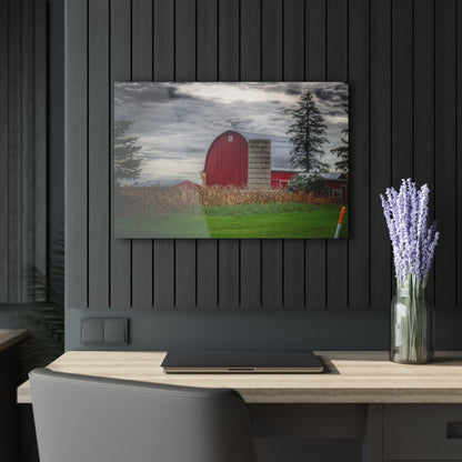 U R There Photography Haines Roadside Red and Silo Rustic Farmhouse Acrylic Wall Print