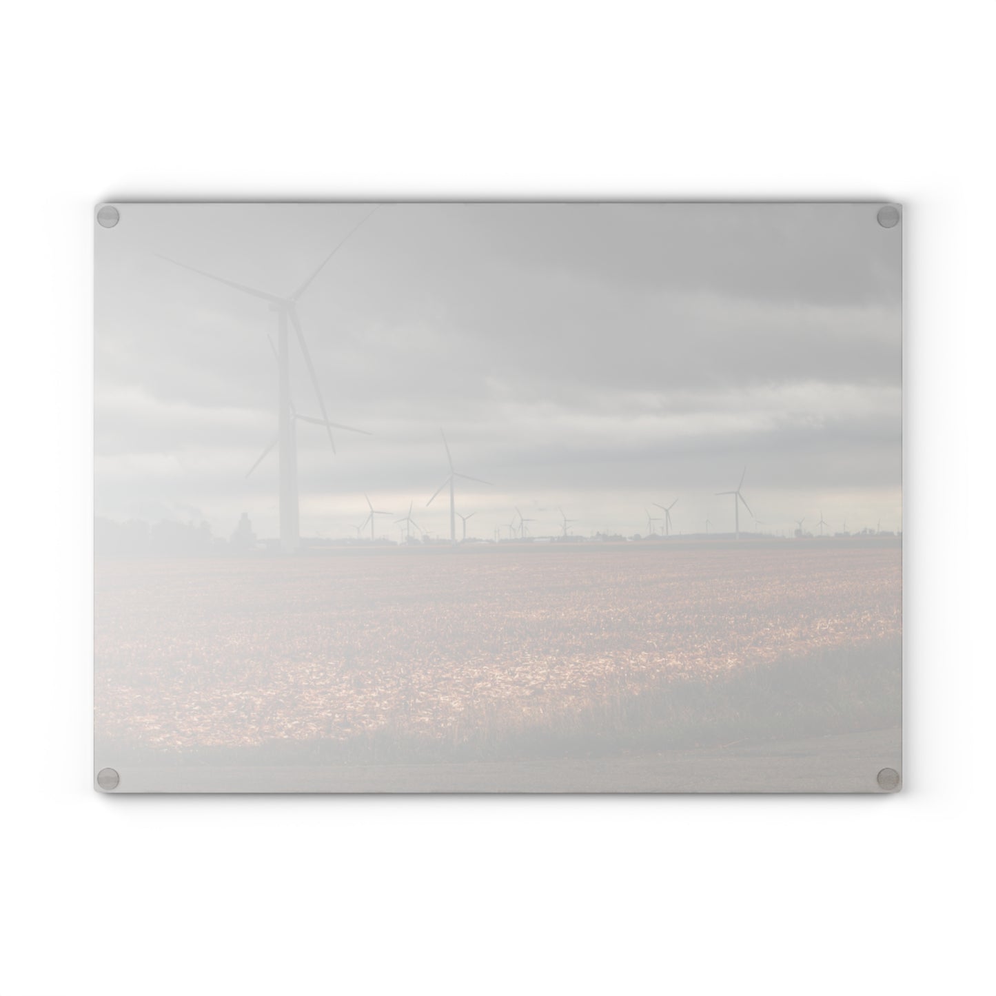 U R There Photography Garner Road Windmills Rustic Farmhouse Tempered-Glass Cutting Board