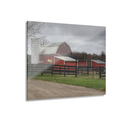 U R There Photography West Lake Road Happy Barn Rustic Farmhouse Acrylic Wall Print