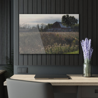 U R There Photography Brown City Road Red Rustic Farmhouse Acrylic Wall Print