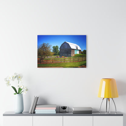 U R There Photography Harris Road Fieldstone Grey Rustic Farmhouse Acrylic Wall Print