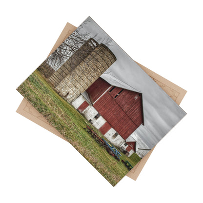 U R There Photography Fostoria Red I Rustic Farmhouse Decorative Ceramic Tile