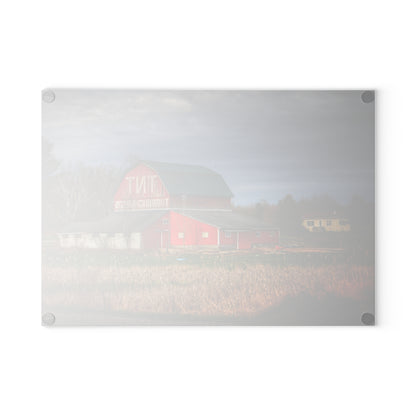 U R There Photography M-24 TnT Red I Rustic Farmhouse Tempered-Glass Cutting Board