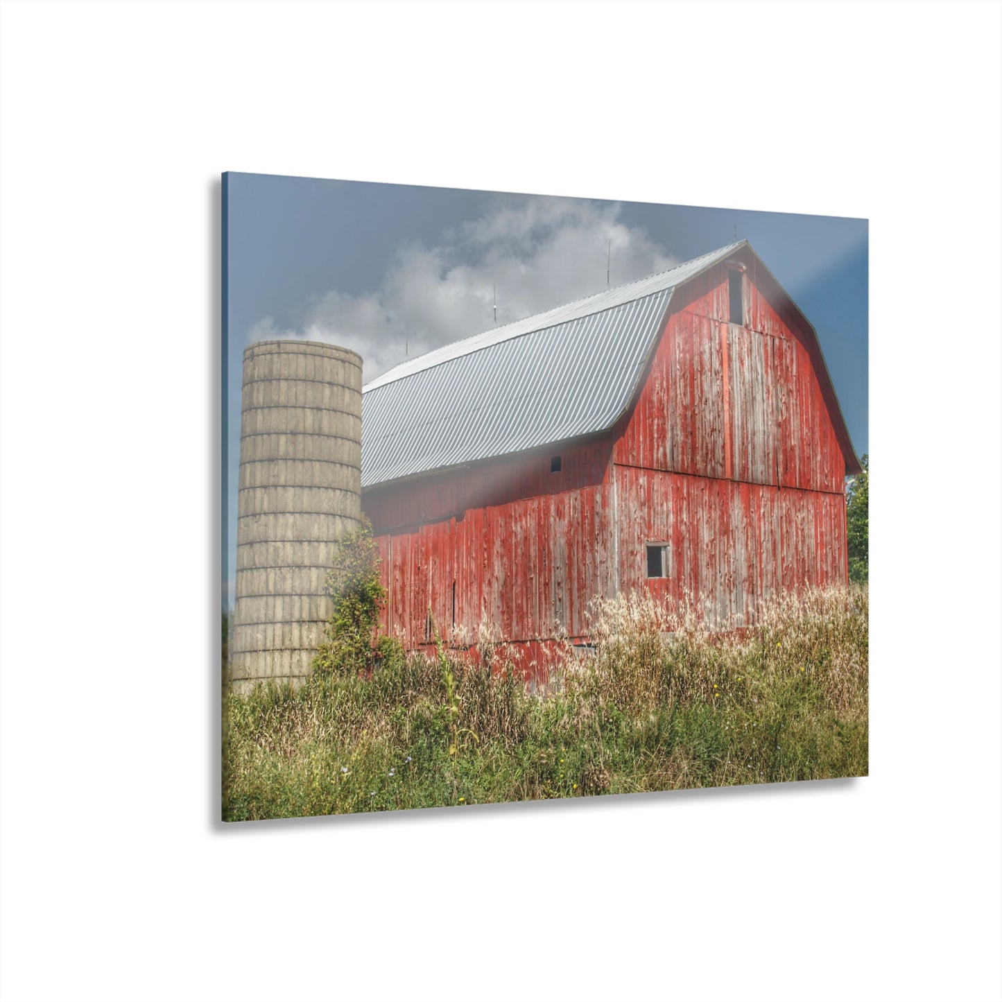 U R There Photography Columbiaville Red in Summer II Rustic Farmhouse Acrylic Wall Print